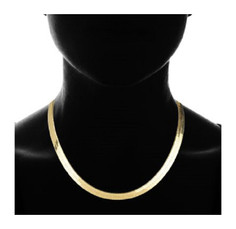 14K Gold-Plated Flat Herringbone Chain Necklace product